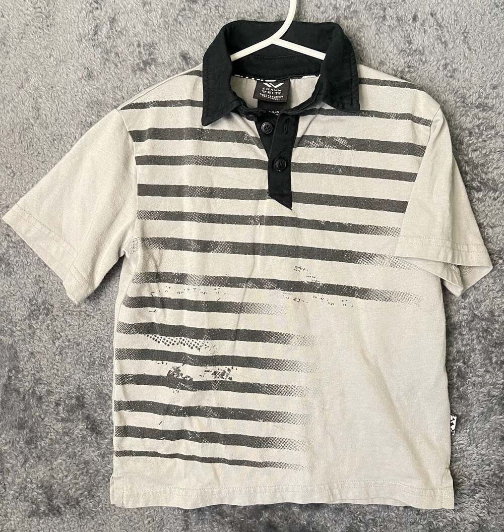 Shaun White Boys Striped Polo Shirt Size XS 4/5
